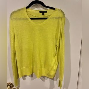 Yellow Semi-Sheer Banana Republic Sweater
